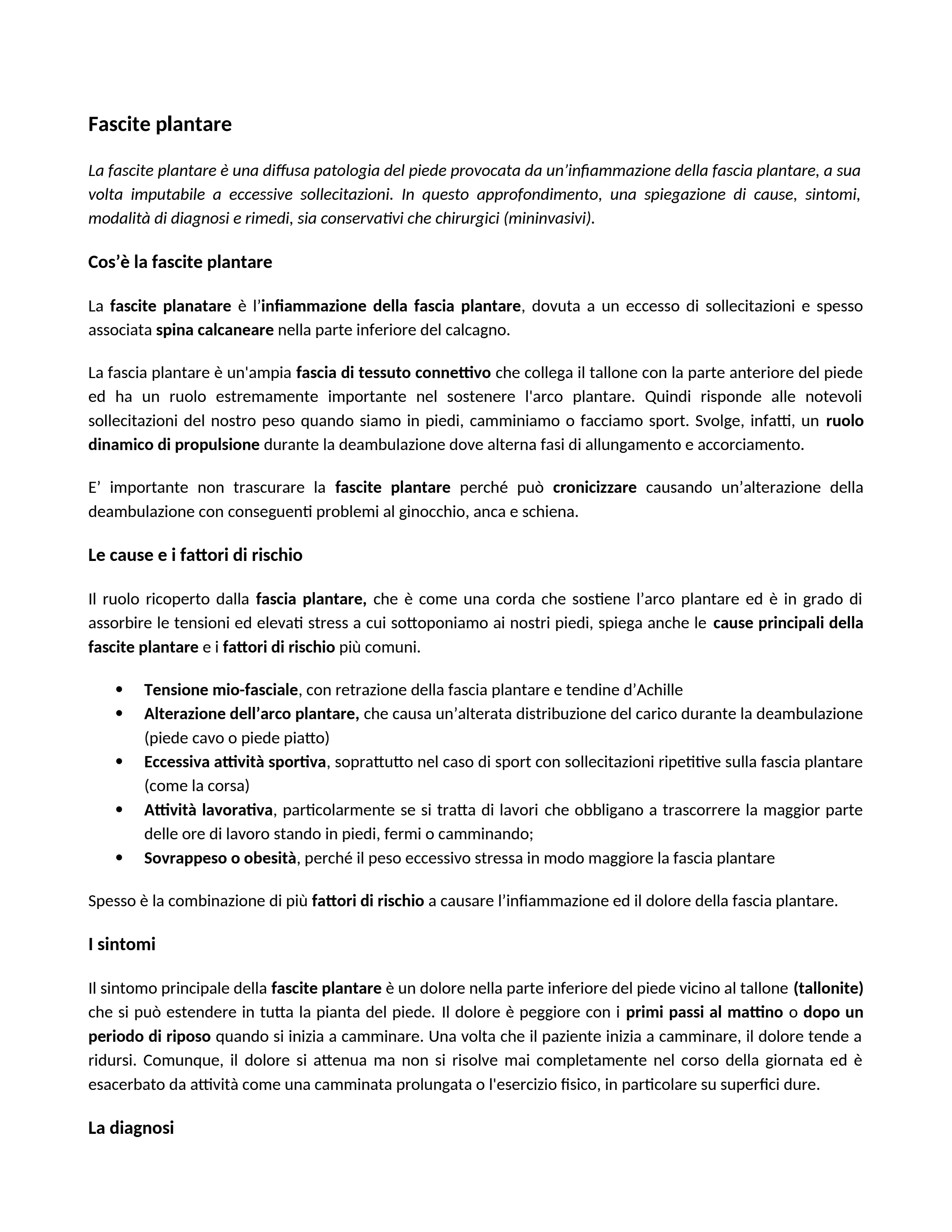 Fascite plantare